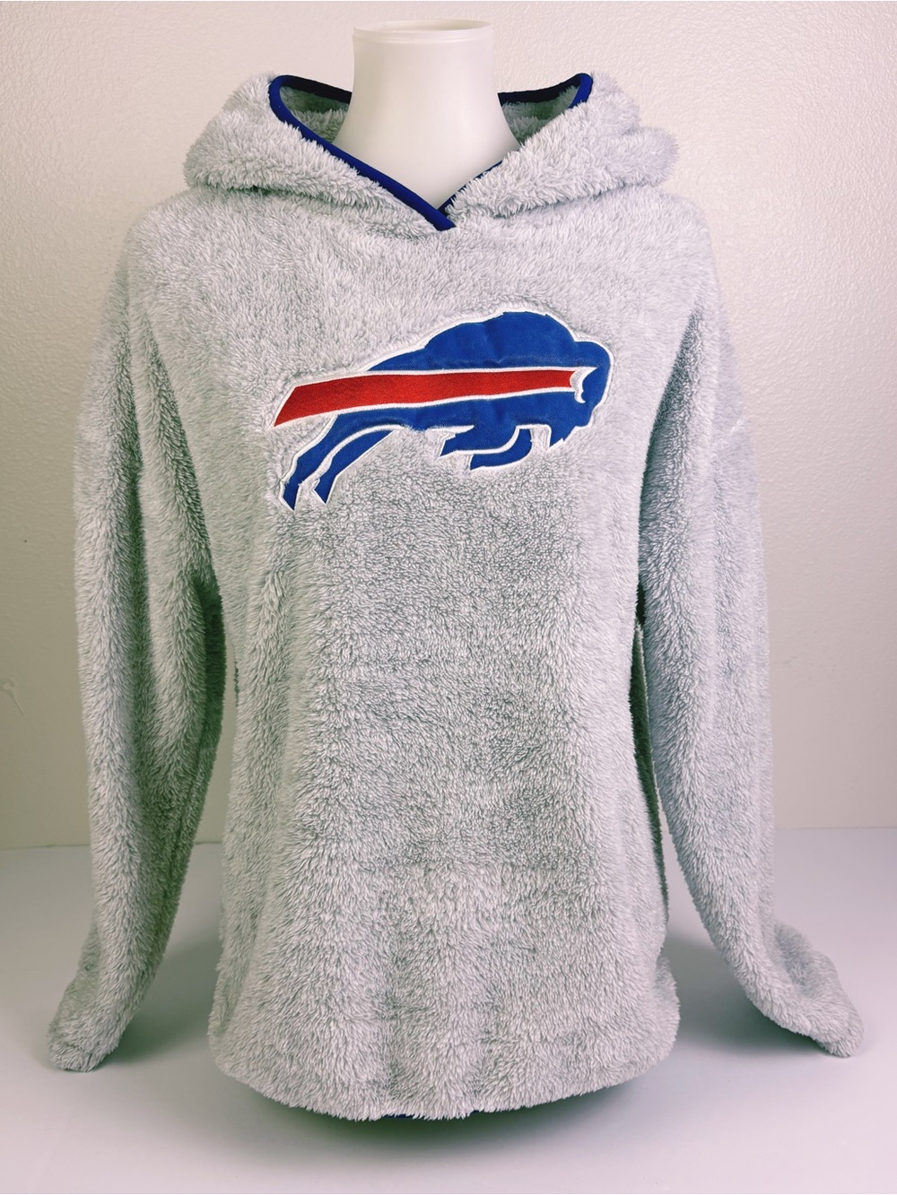 Buffalo Bills NFL Team Apparel Girls S 3/5
Sherpa Fleece Hoodie Gray Pullover